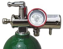 Allied RHINO ™Brass O2 Regulator With Liter Flow, Aluminum GaugeBy Allied Medical