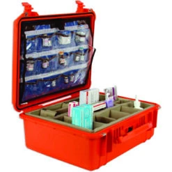 Curaplex ®Pro Hard Drug Case With Lid Insert And Bottom Dividers, OrangeBy Curaplex