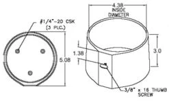 Single Oxygen Cylinder Cup, Floor MountBy Cast Products