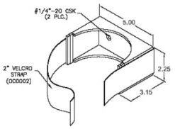 Single Oxygen Cylinder Clamp, Wall Mount With VelcroBy Cast Products